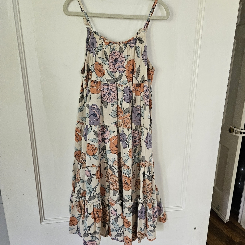 Hayden Floral Patterned Dress with Spaghetti Straps